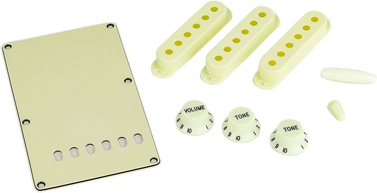 Allparts PG0549024 Accessoirekit voor Strat - Mintgroen 3-laags Backplate