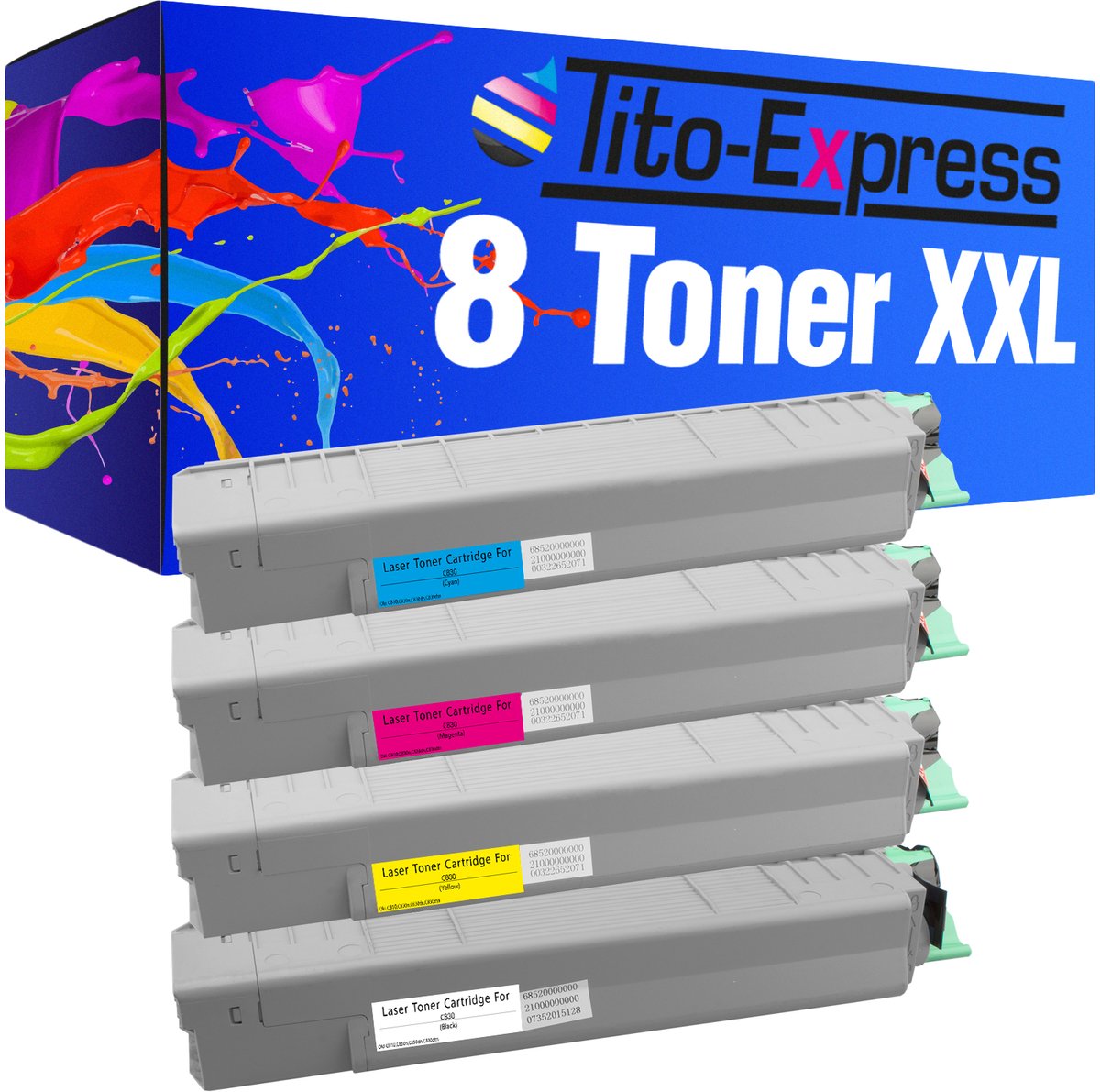 PlatinumSerie® 10 toner XXL alternatief voor Oki C830 C810