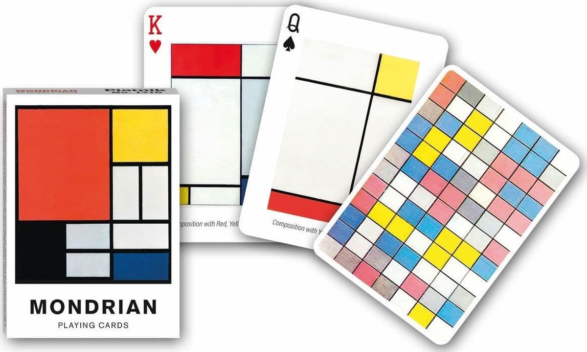 Piatnik speelkaarten Mondriaan - kaartspel voor kinderen en volwassenen.