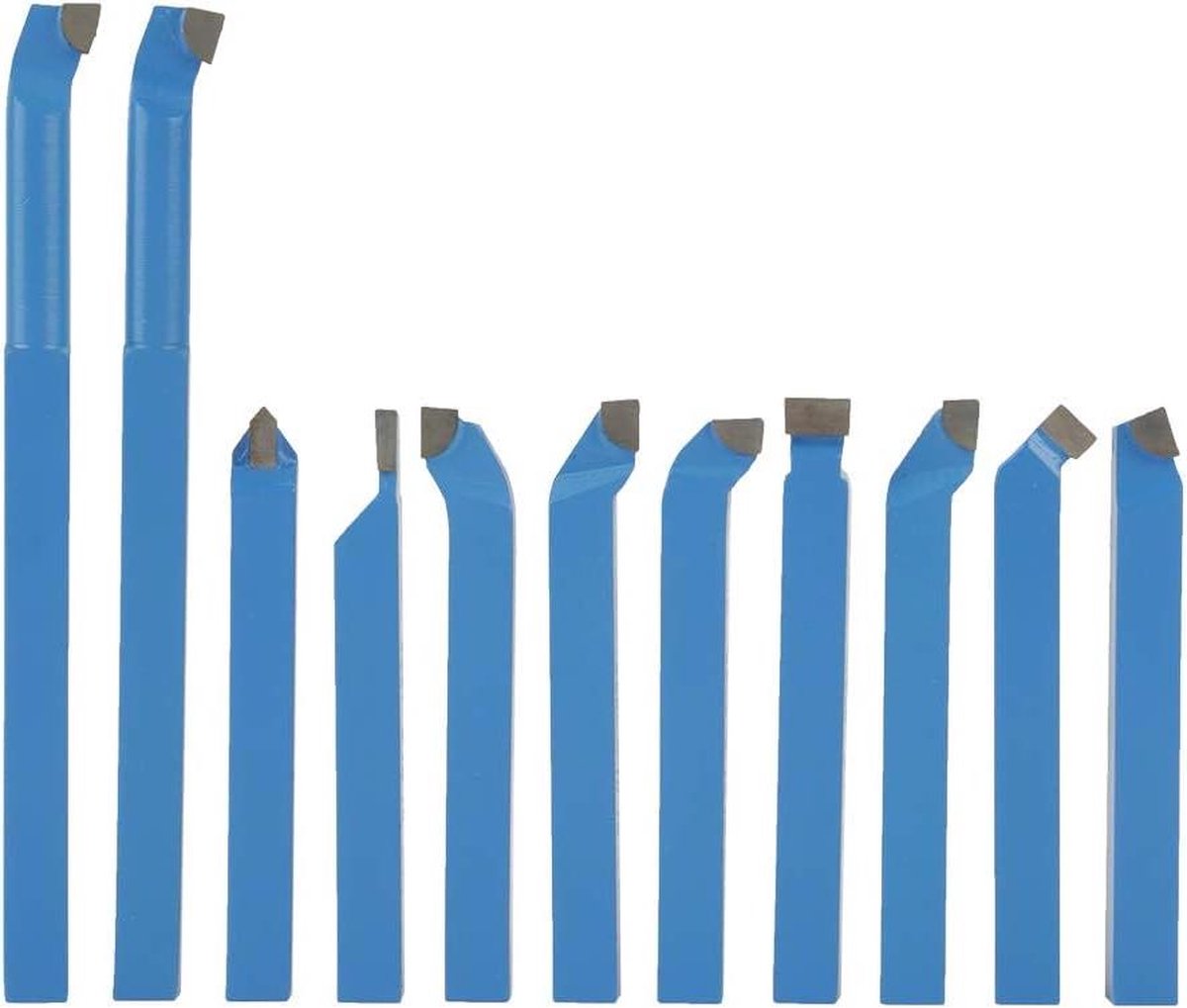 11-delige Draaibeitelset van hardmetaal voor draaimachines (10 × 10 mm) met draaigereedschap