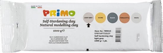 Creativ Company Self-Hardening Clay, light grey, 1kg / 1 pack