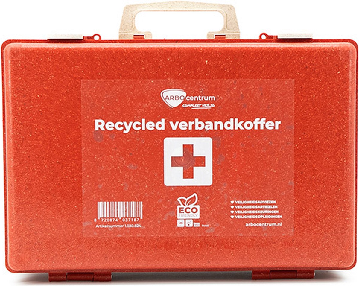 Recycled verbandkoffer rood