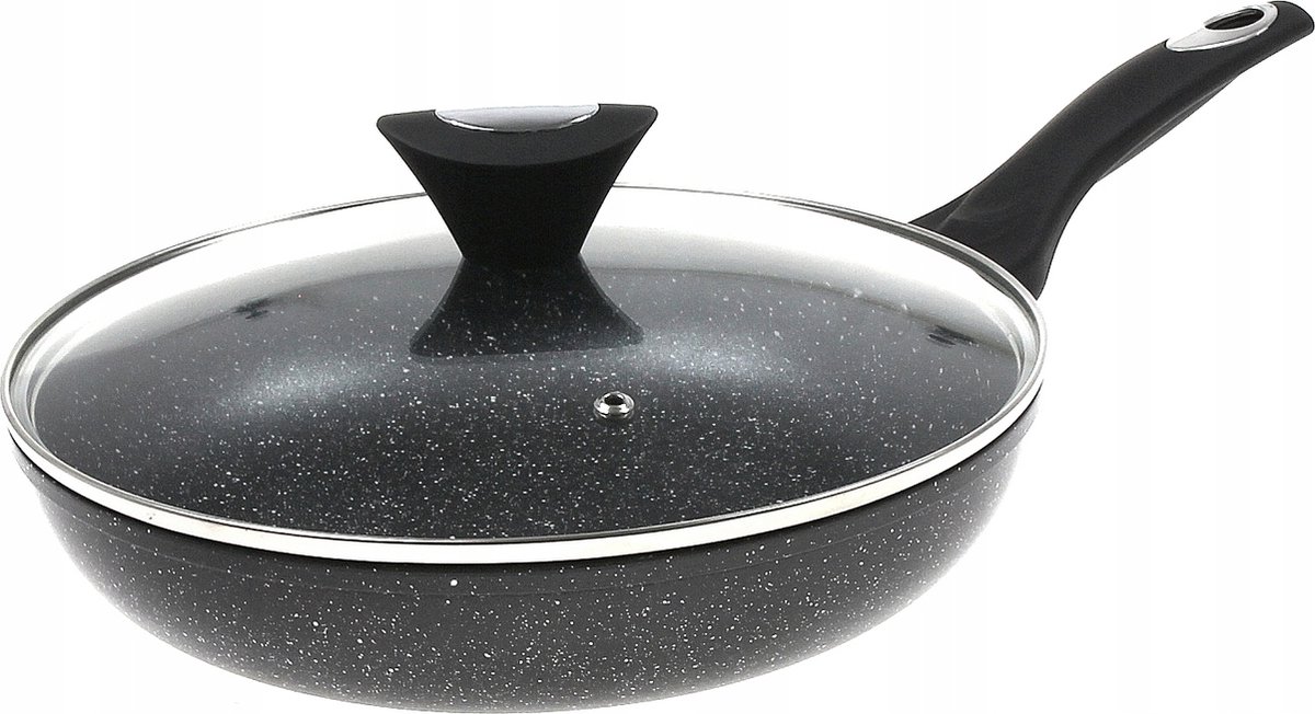 Keramische Hapjespan 18 cm met Deksel – Gezond en Gemakkelijk Koken zonder Aanbakken!