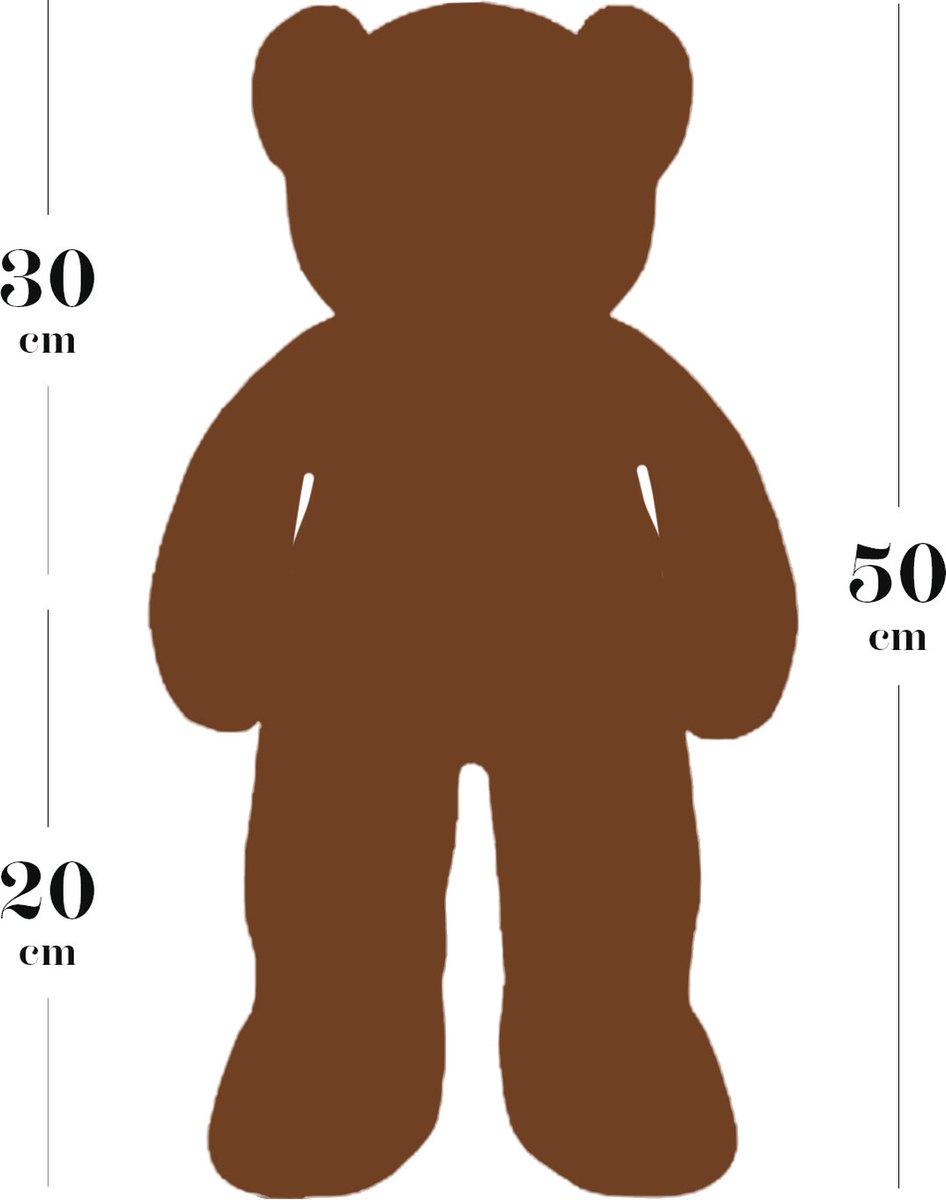 XL Knuffel Beer Bruin - Teddybeer - Knuffels - Pluche Beer - 50cm Hoge Kwaliteit Knuffeldier - Teddybear Groot - Knuffelbeer — afbeelding 6