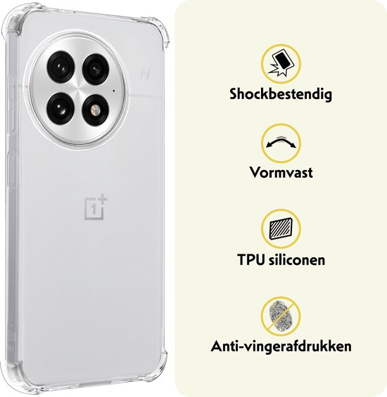 Coque pour OnePlus 13 Coque Antichoc Siliconen avec Film de Protection d'écran - Coque pour OnePlus 13 Coque Siliconen - Transparent