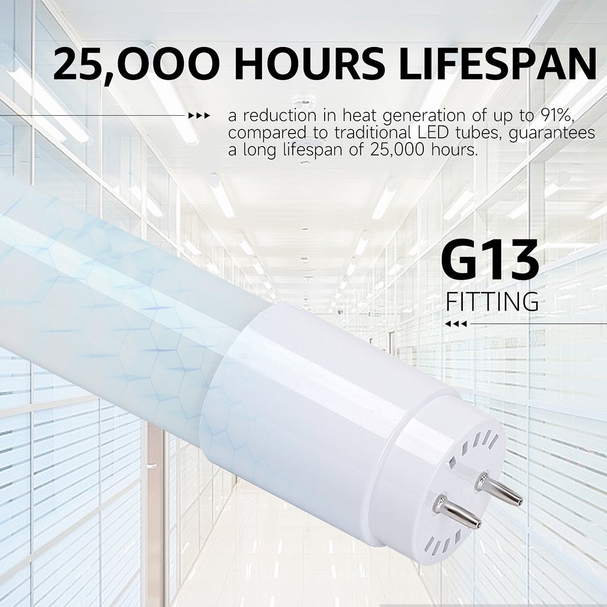 LED TL Buis - T8 G13 - Velvalux - 60cm - 8W 960lm - 840 Natuurlijk Wit 4000K | Vervangt 69W — cadeau in Cadeau-ideeën - foto 5