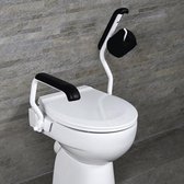 Luxe toiletbeugelset met armleggers 25 cm RVS gepolijst