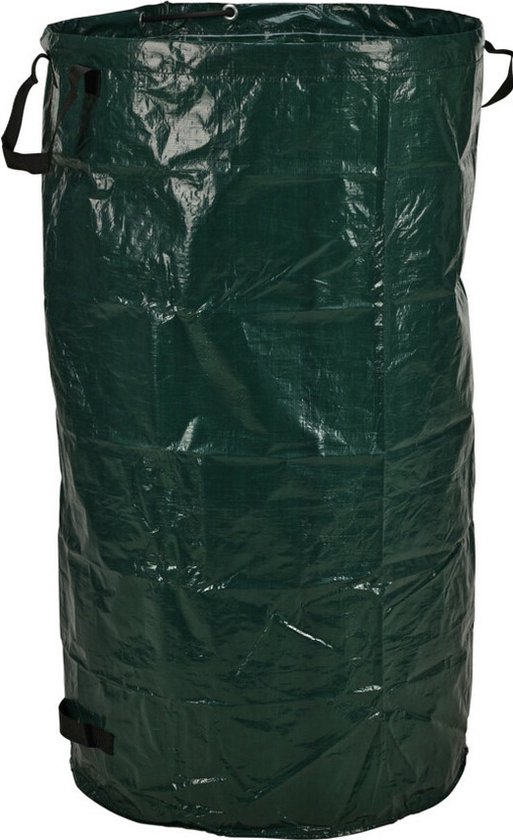 Progarden Tuinafvalzak - 2x - opvouwbaar - rond - antraciet - 238 liter - bladeren opruimen van ProGarden — afbeelding 4