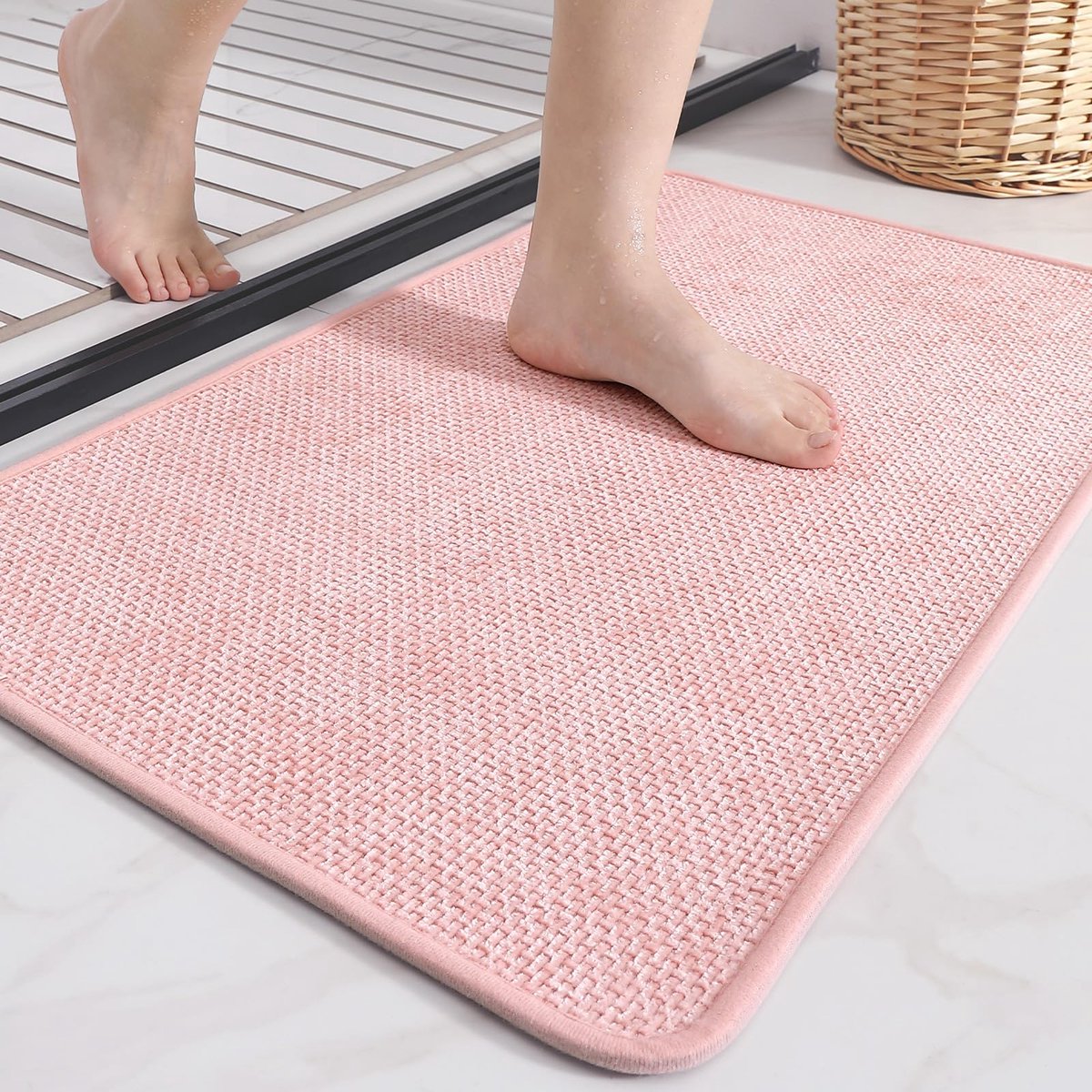 La'Moussawi ® Zachte Antislip Badmat voor Douche en Badkamer, 60 x 90 cm, Superabsorberend en Wasbaar