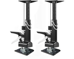 Deurlift - Deurlifter - Platenlift - Multifunctioneel - Kastkrik - Klemmen - Ondersteunen - Lijmklem - Liften - Deuren - Platen - Verhuizen - Verplaatsen - Tillen - Hoogte 39 cm - 2 stuks - Met Schaal