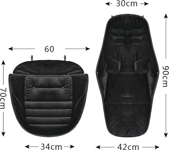 Waterdichte voetbeschermer voor peuters - Wandelwagen voetenzak, winterbestendig, afneembaar, comfortabel en warm in roze van Merkloos — afbeelding 2