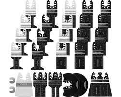 Multitool Blades - 31 Pack Oscillerende Tool Blades Kit voor het snijden van Hout Metaal Kunststoffen - Past op Dewalt Rockwell Milwaukee Makita Silverline Black Decker Einhell