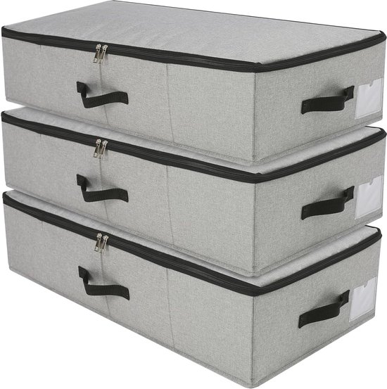 PHINOX Opbergdoos voor onder het bed met wieltjes, 4 stuks (74 x 42 x