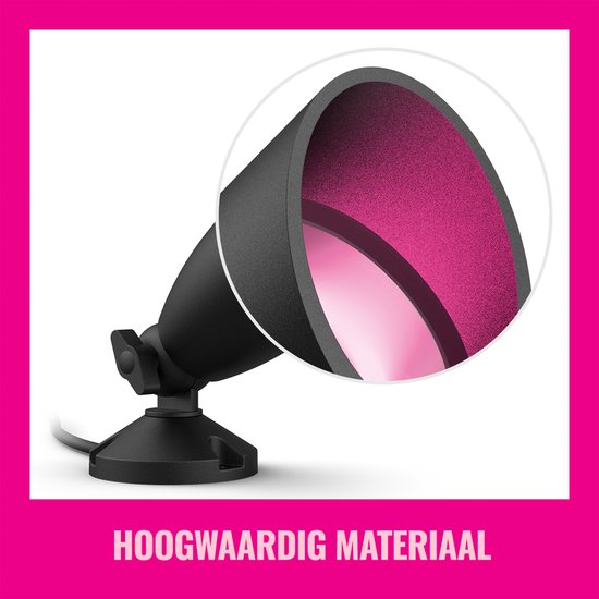 WiZ Outdoor Ground Spot Zwart - Kit d'extension - Smart LED- Siècle des Lumières - Lumière colorée et Wit - 12V