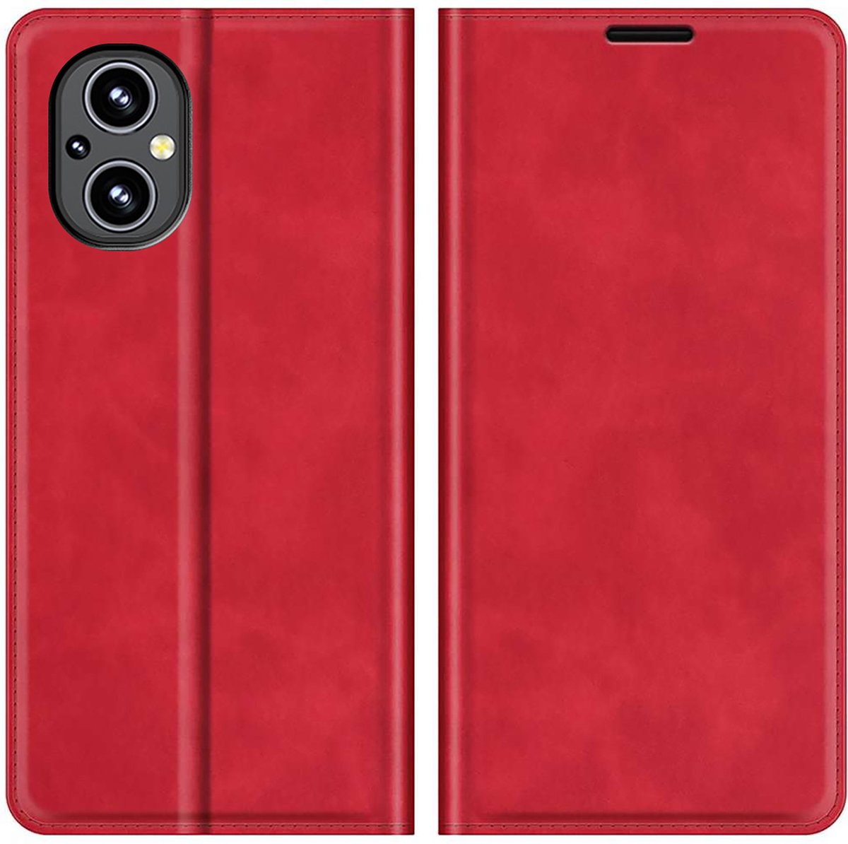Cazy hoesje geschikt voor OnePlus Nord N20 - Hoesje met Pasjeshouder - Luxe Book Case - Rood