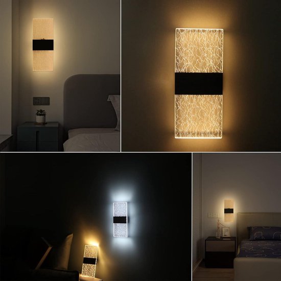 Wandlamp oplaadbaar - zwart up down lichtbundel - LED geïntegreered - dimbaar | 45325