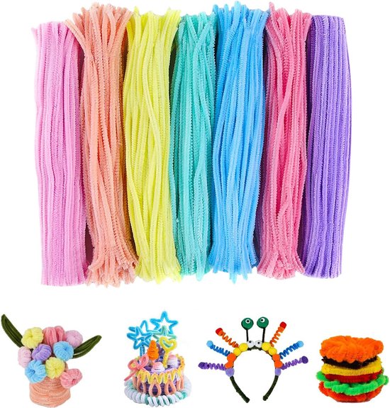 Lot De 200 Cures-Pipes Multicolores 30cm - Artisanat, Déco Noël, Loisirs Créatifs