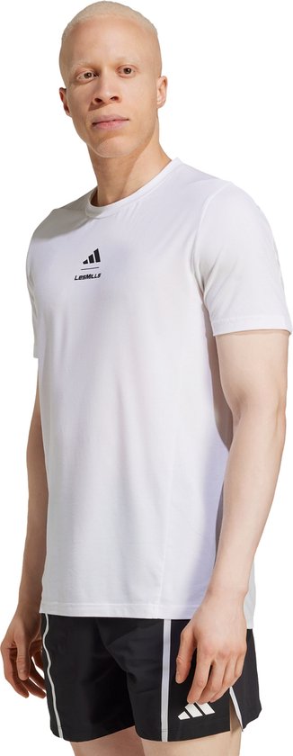 Foto: Adidas performance les mills graphic t shirt heren wit l