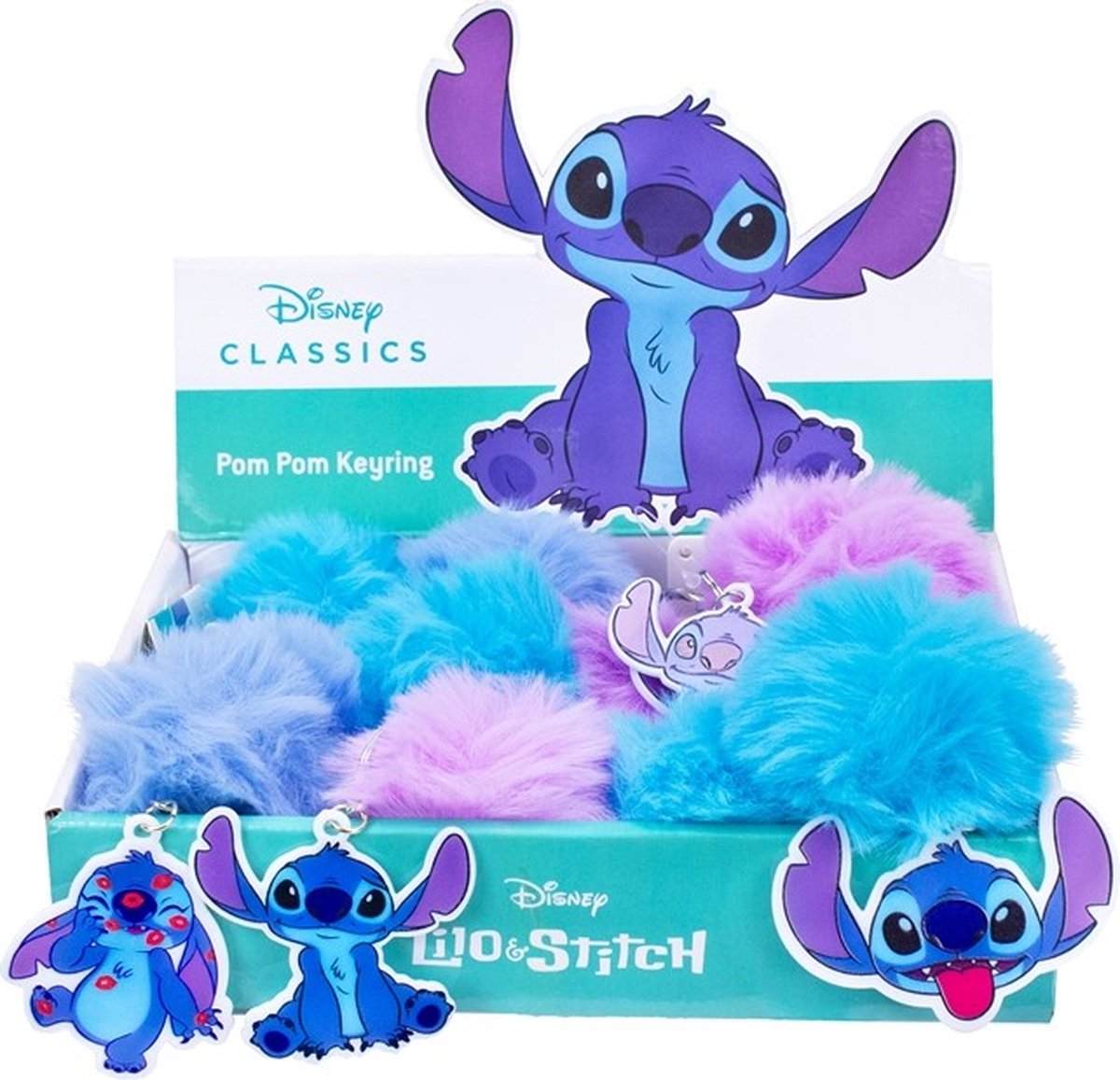 1x Disney Classic Stitch Pompom Sleutelhanger | bol