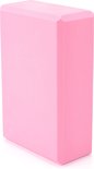 Roze Queenfit yogablok van schuim, profielweergave.