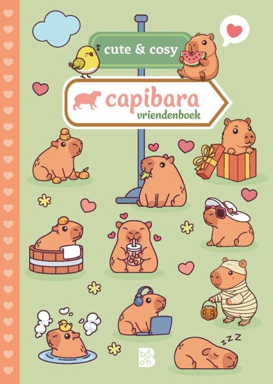 Cute & Cosy Capibara vriendenboek - cover