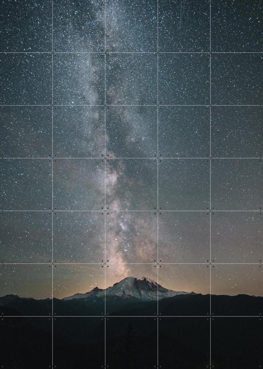 IXXI Lined Up, Tristan Zhou - 100 x 140 cm - Gratis ophangtool - Grote wanddecoratie en posters - Fotografie, Woonkamer, Slaapkamer, Mancave, Sterren