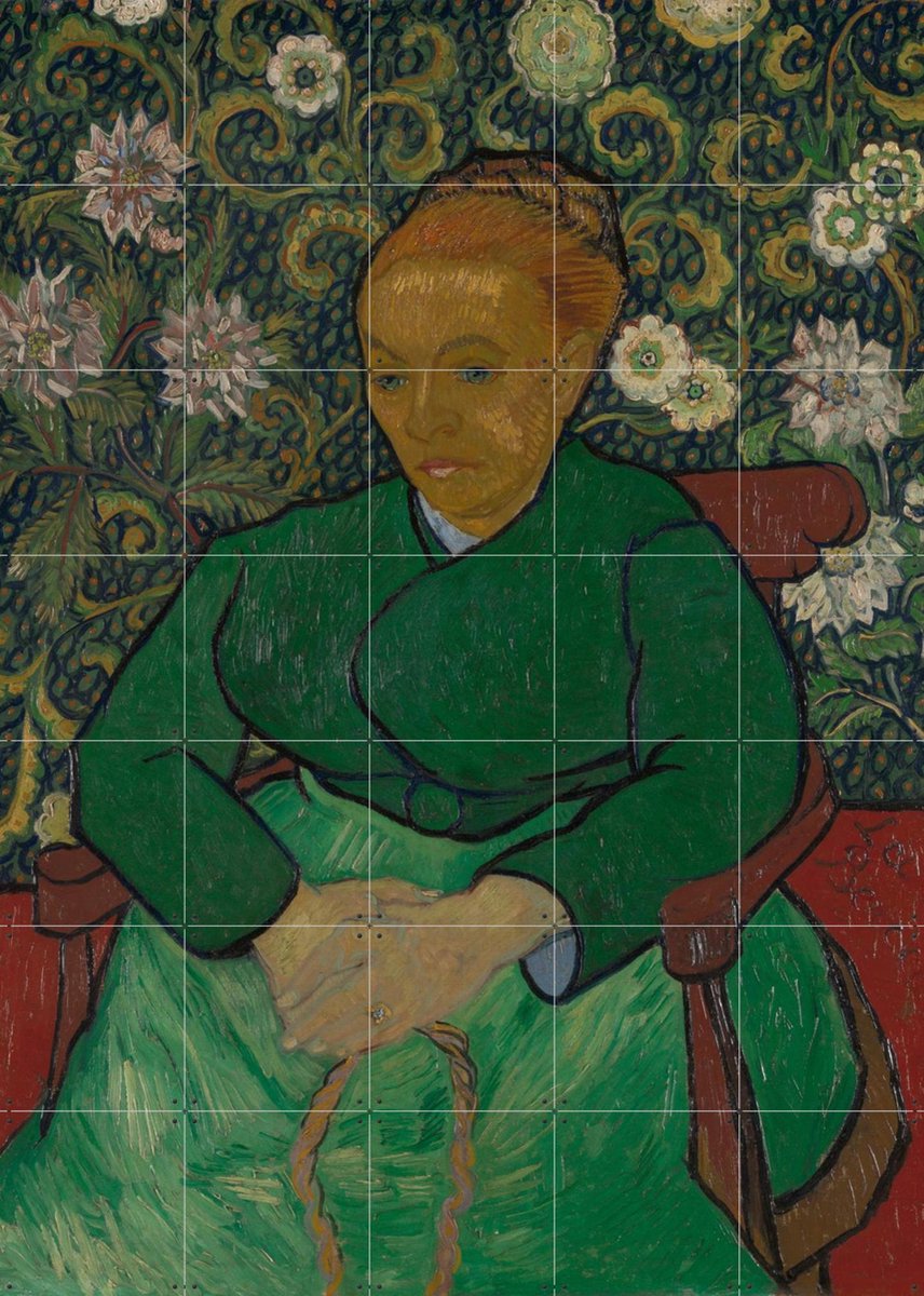 IXXI La Berceuse, Vincent van Gogh (1853 - 1890) & Kröller-Müller Museum - 100 x 140 cm - Gratis ophangtool - Grote wanddecoratie en posters -