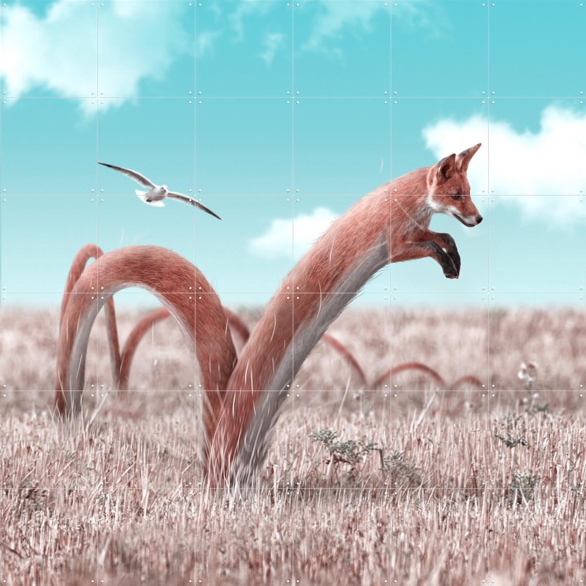 IXXI Perseverance, Julien Tabet - 120 x 120 cm - Gratis ophangtool - Grote wanddecoratie en posters - Fotografie, Digitale Kunst, Surrealisme, Speels