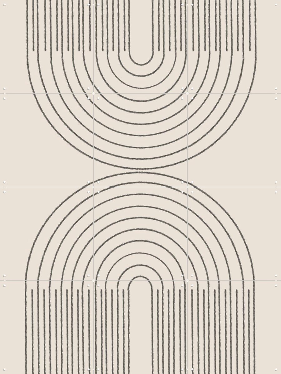 IXXI Simple Arch Composition, The Miuus Studio & Various - 60 x 80 cm - Gratis ophangtool - Grote wanddecoratie en posters - Grafisch Ontwerp