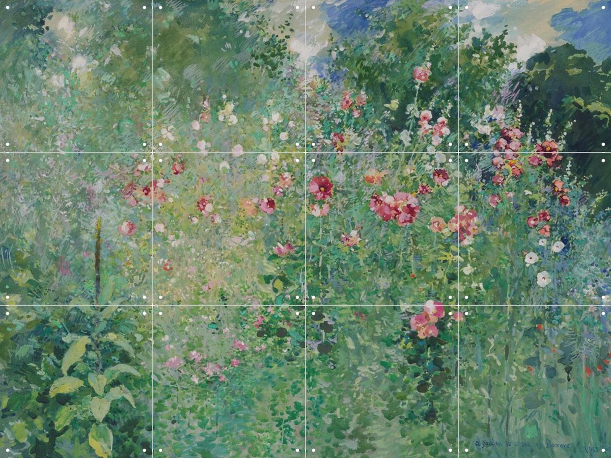 IXXI A Garden Is a Sea of Flowers, Ross Sterling Turner & Museum of Fine Arts Boston - 80 x 60 cm - Gratis ophangtool - Grote wanddecoratie en posters