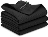Geweldigschoon Droogdoeken - 45x60cm - 3 stuks - Microvezeldoeken - Maat M - Zwart