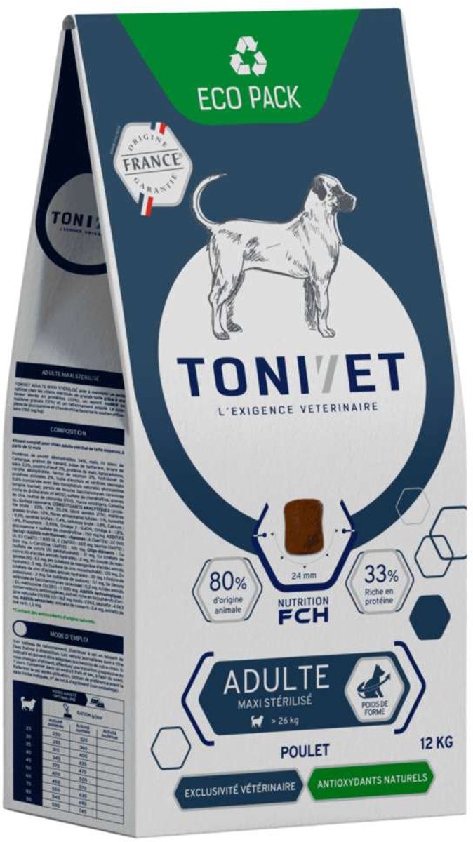 Tonivet Adult Maxi Sterilised Hondenvoer 12kg