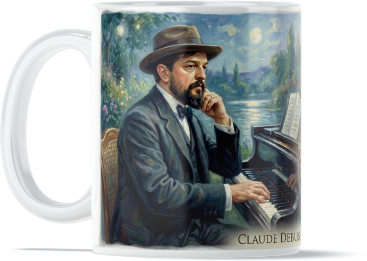 Design Mok "Claude Debussy" - Quote over Kunst & Regels - Clair de Lune Sfeer - Impressionisme Kunst Cadeau voor Muziekliefhebbers - Creatieve Vrijheid en Originaliteit voor Muzikanten, Kunstenaars & Dromers die het Lef Hebben Hun Eigen Pad te Kiezen