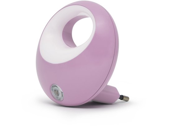 LED Nachtlamp met Schemersensor - Automatisch Aan/Uit Nachtlicht voor Stopcontact - Energiezuinige LED Verlichting 1W - Violet - Compact Nachtlampje voor Gang, Slaapkamer en Kinderkamer [20275VL] van Merkloos — afbeelding 3