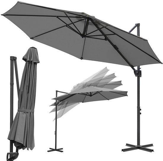 FARE Parasol UV Bescherming 50 Voor Balkon Tuin Terras Zomer Titanium Afwerking Knikinrichting Draaivastzetter Incl Draagtas Nachtblauw 180 Cm 1909746275