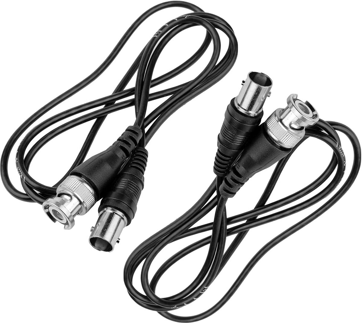 2x BNC Verlengkabel 1 Meter - Coaxkabel Mannelijk naar Vrouwelijk voor Bewakingscamera, CCTV en Video
