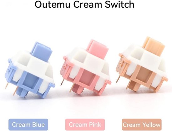 Outemu Cream Switch 5Pin 110 Stuks RGB Lineaire Stille Clicky voor Gaming Toetsenbord van Merkloos — afbeelding 4