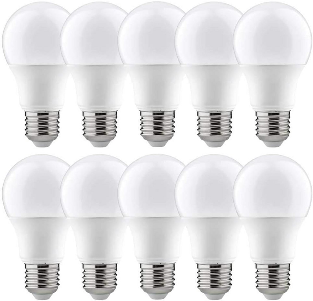 10x LED Lampen Gloeilamp Vorm A60 E27 10W Warm Wit 806 Lumen 2700K Verlichting