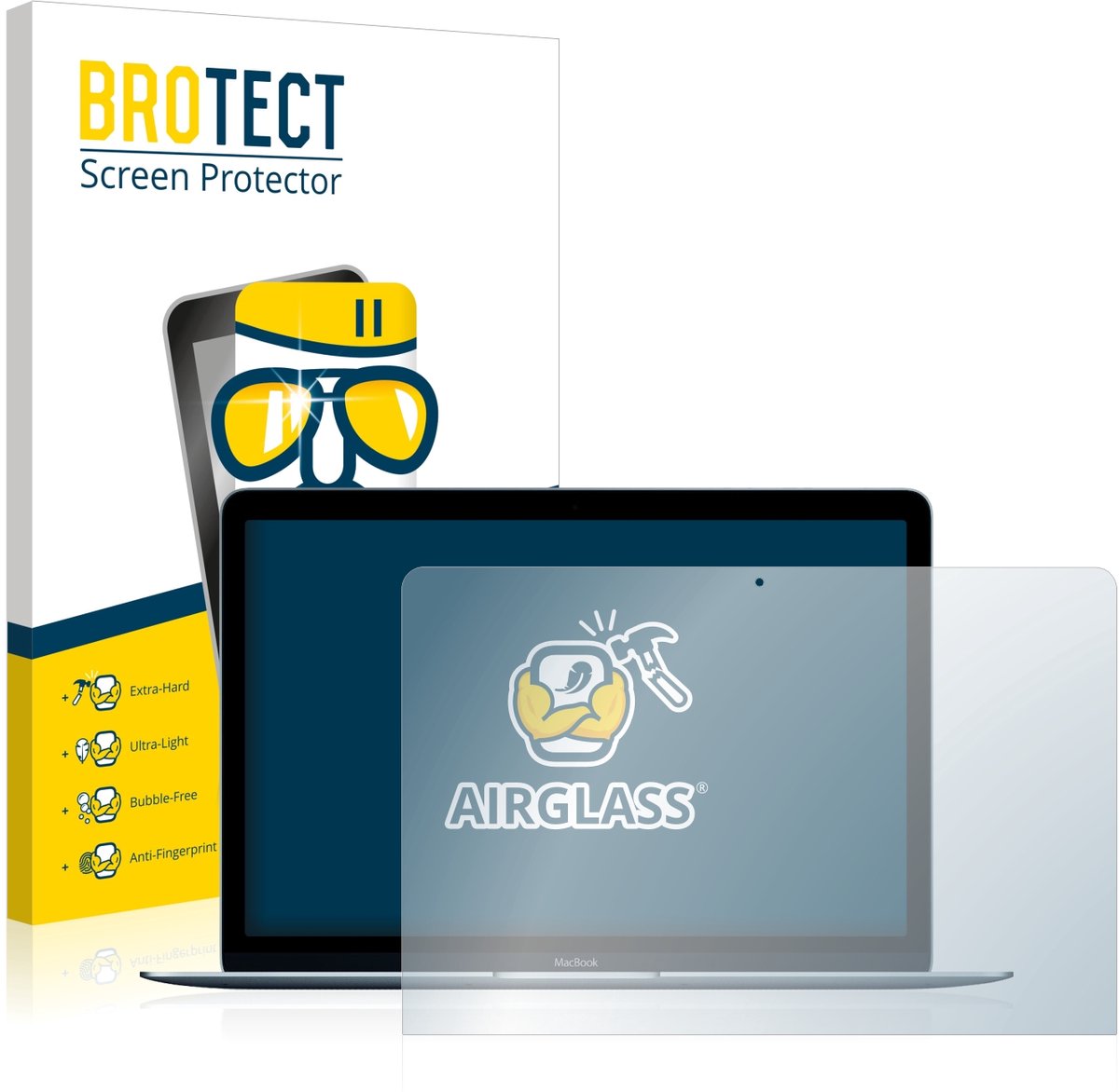Screenprotector voor Apple MacBook 12" (Begin 2015) Beschermglas transparant