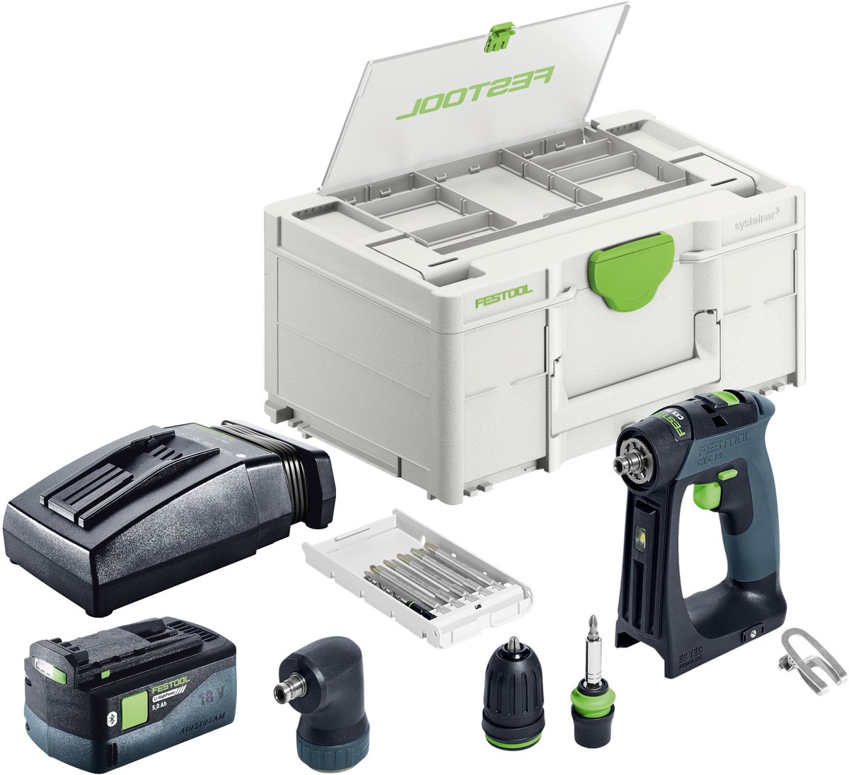 Festool CXS 18-Basic-set accuboormachine 18 V 40 Nm borstelloos + 1x accu 5,0 Ah + oplader + Systainer