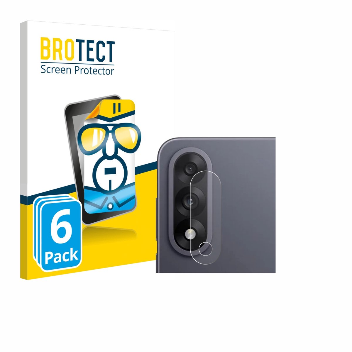BROTECT - Screenprotector voor OnePlus Nord 5 (ALLEEN Camera Lens) - Folie Beschermfolie transparant 6 Stuks