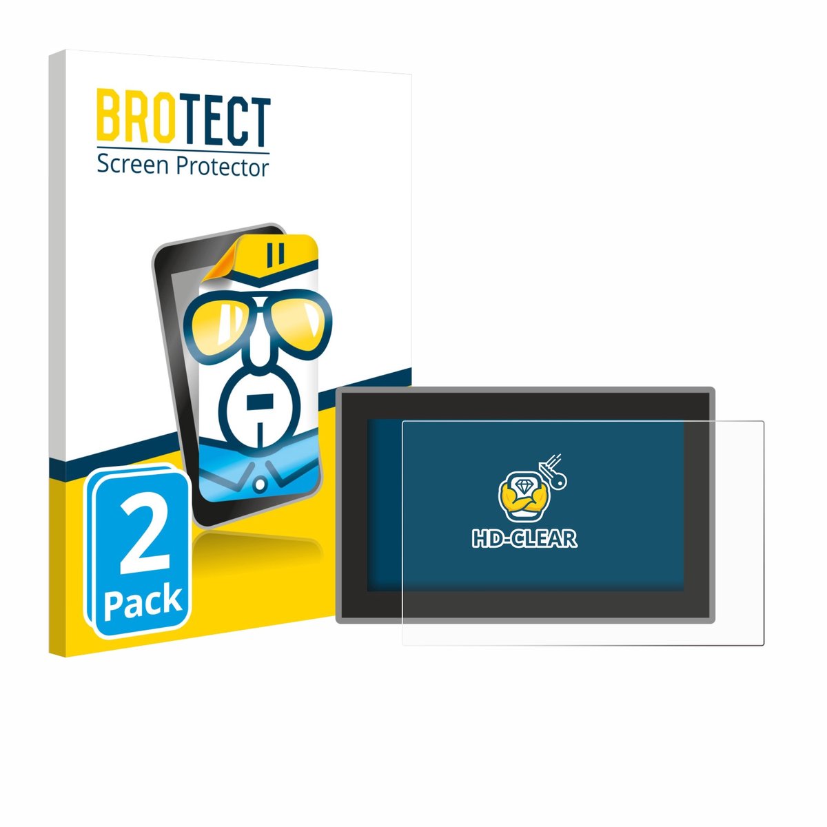 BROTECT - Screenprotector voor Voltcraft VC191 - Folie Beschermfolie transparant 2 Stuks
