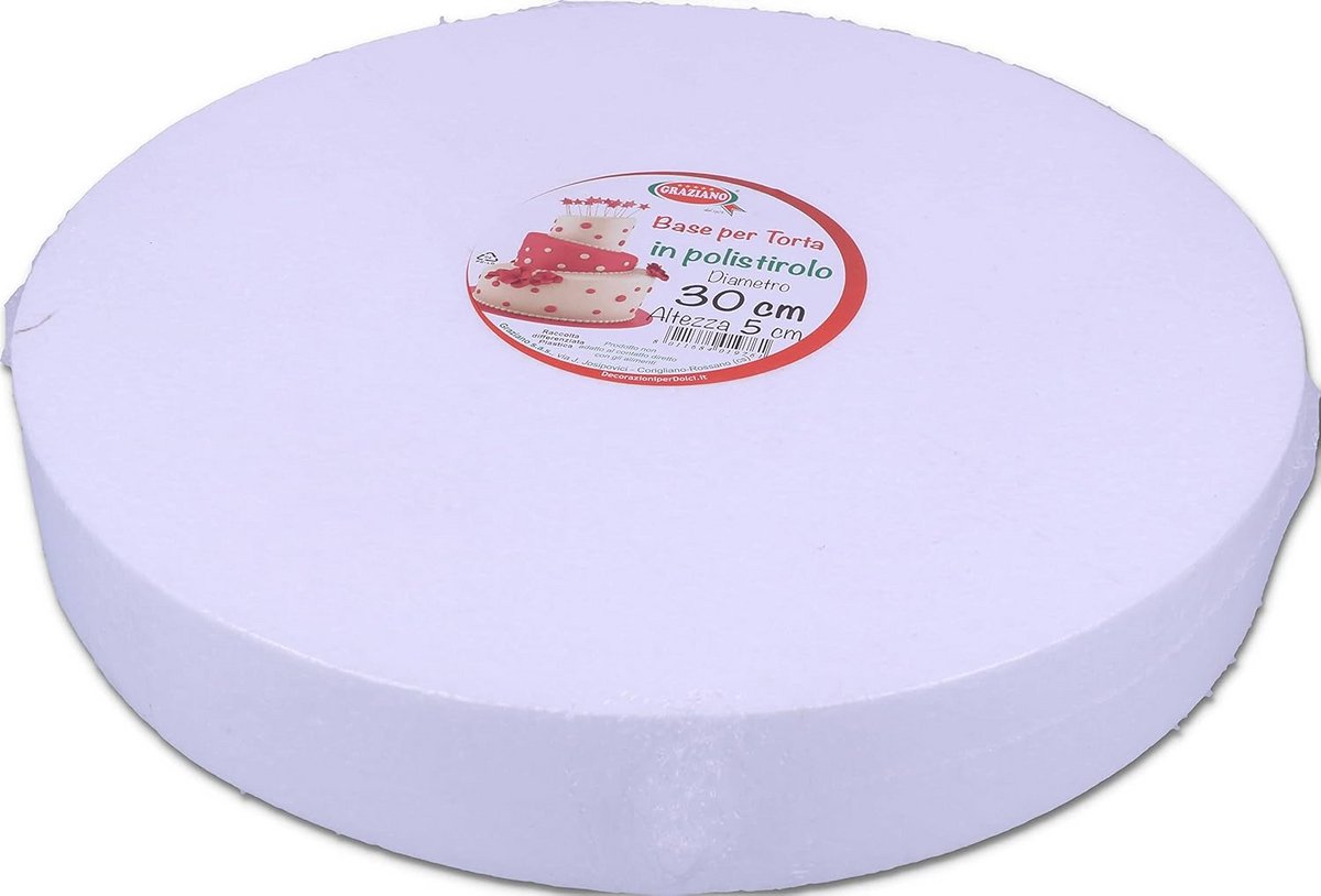 Ronde Polystyreen Taartonderlegger voor Decoratie en Presentatie - 30 cm Diameter