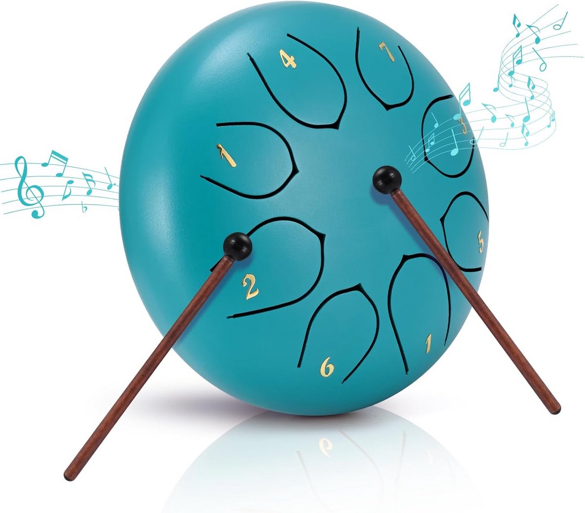 Stalen Tongtrommel 15cm 8 Tonen C-Toonsoort Handpan Percussie Instrument voor Yoga en Meditatie