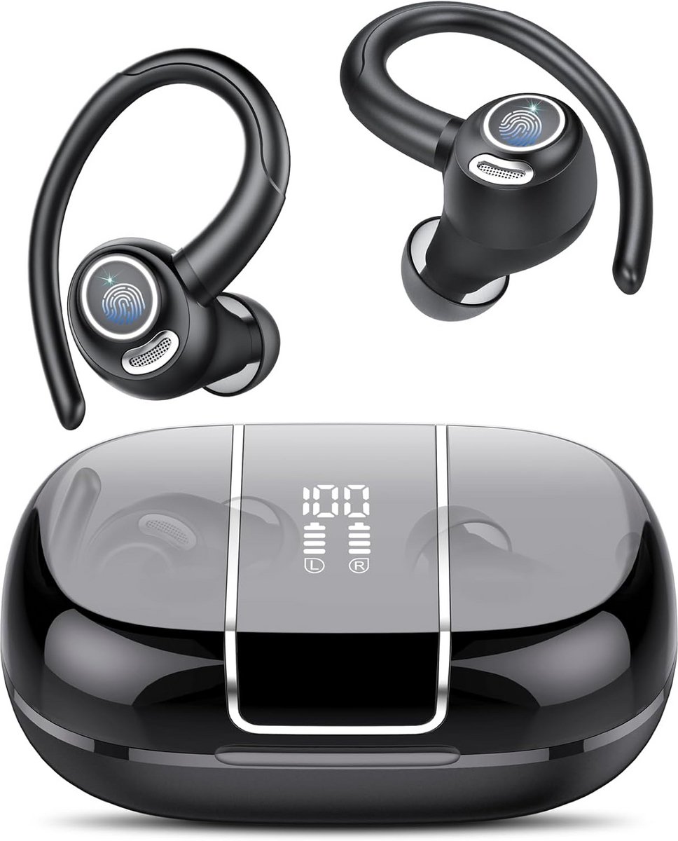 Bluetooth sportheadset met ENC microfoon 48 uur speeltijd waterdicht