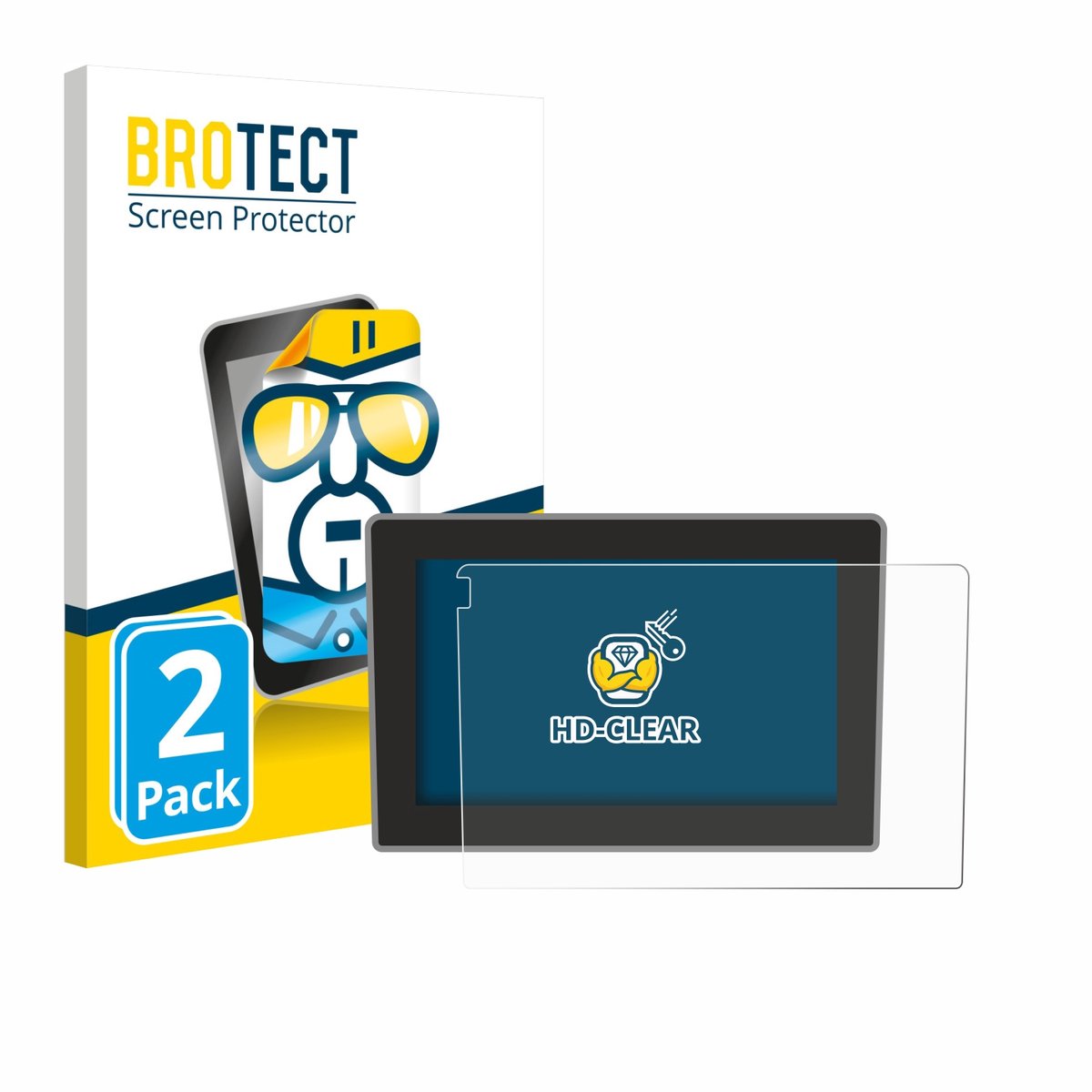 BROTECT - Screenprotector voor Dynavin D9-55 - Folie Beschermfolie transparant 2 Stuks