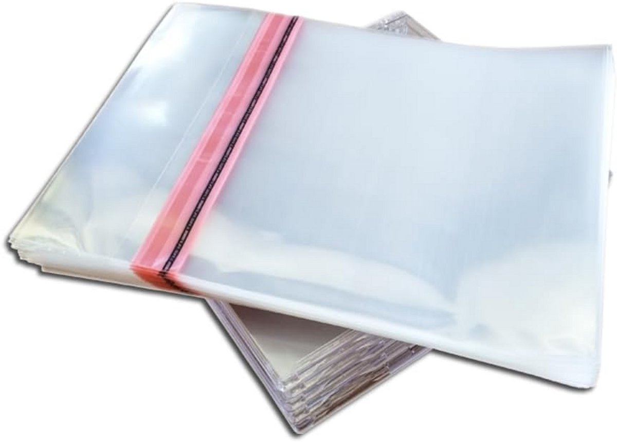 100 Stuks Doorzichtige Maxi CD Hoezen met Zelfklevende Sluiting