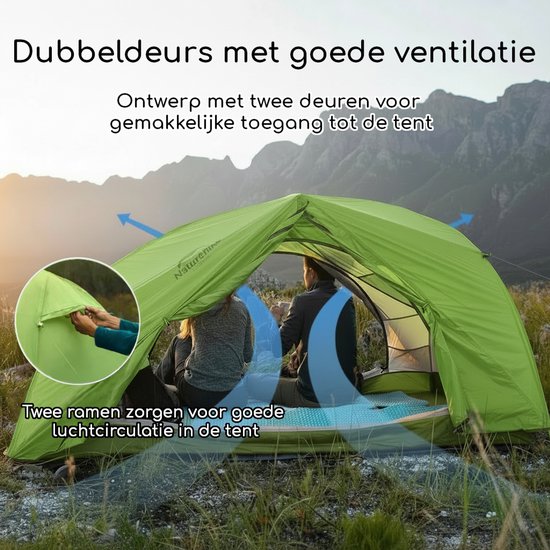 Naturehike Star River Tent - ultralichte dubbellaags voor backpackers - waterdicht van Merkloos — afbeelding 2