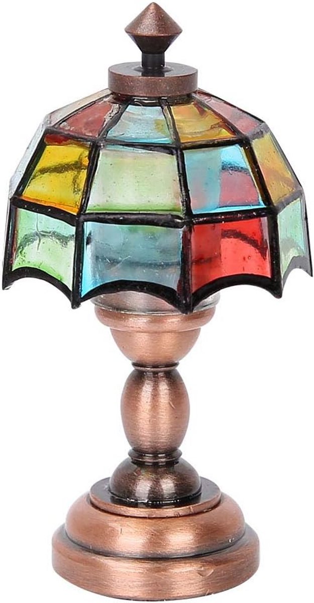 Poppenhuis LED Lamp - Miniatuur Verlichting - Poppenhuis Decoratie - Imitatie LED Licht - 1:12 Schaal - Zilverkleurig