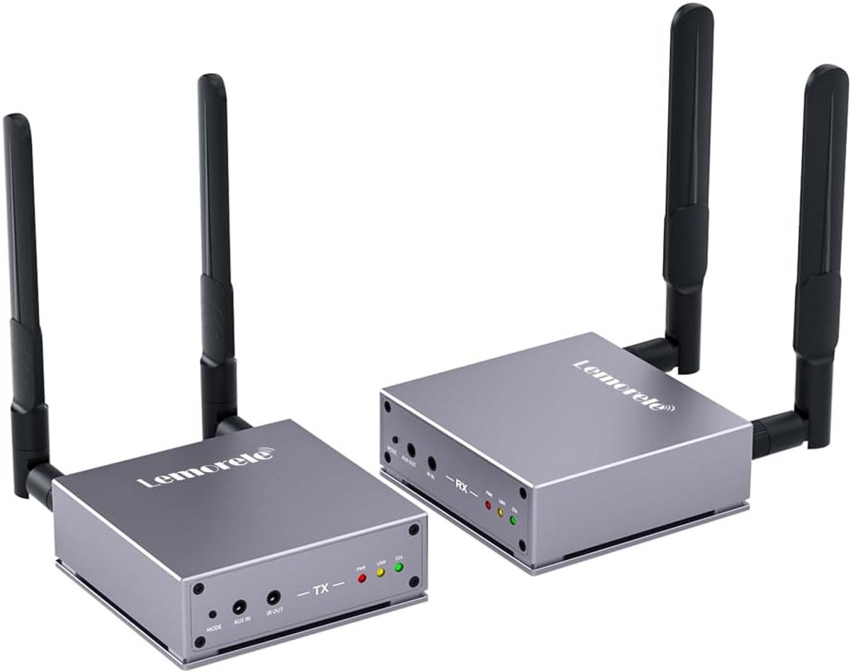 Draadloze HDMI Extender - Video Audio Streamer - Verbind TV Beamer - 1080P Loop Out IR - 200 Meter Bereik